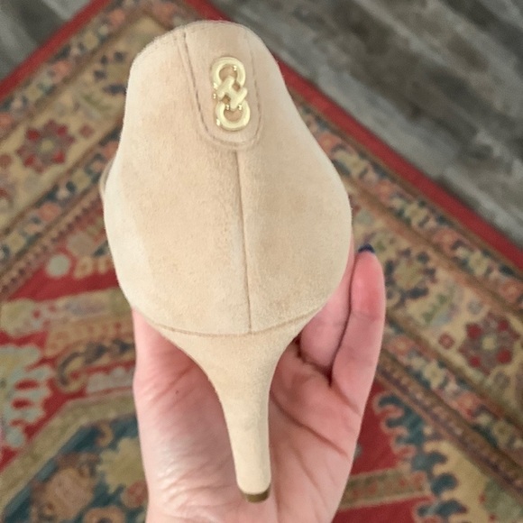 NWOT Cole Haan Highline Natural Tan Half Vamp Heels Pumps - Picture 4 of 12